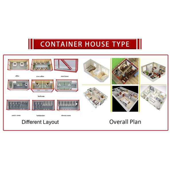 Steel Prefab House Hotel 20ft Foldable Luxury Container Houses with Glass Mirror