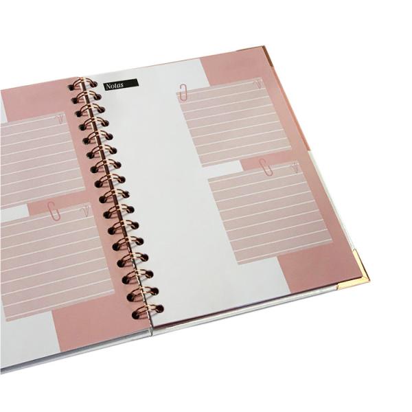 A5 Spiral Notebook Printing Gold Foiled Planner With Package Box