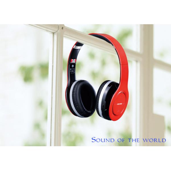 HF680S Foldable Four Channels Wireless Stereo Bluetooth Headphone V4.0 Red & Black
