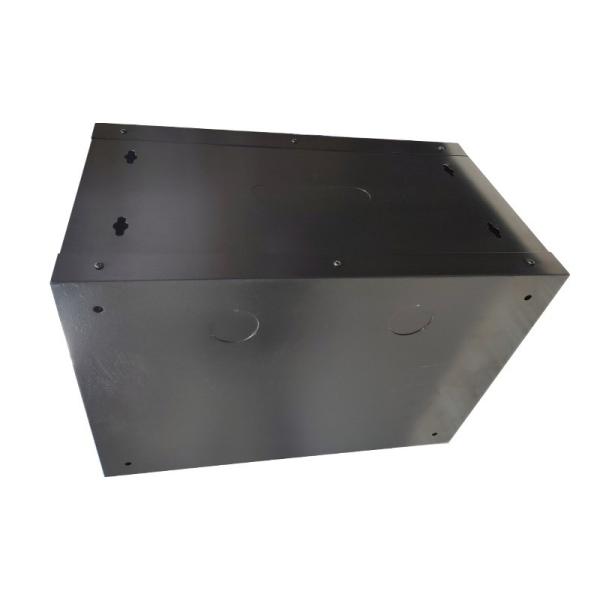 Durable Locking Network Rack Cabinet In Black Steel With Cable Management