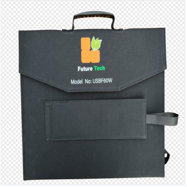 FT60 Foldable Solar Panel 60w Charger Blanket Waterproof IP65 with black