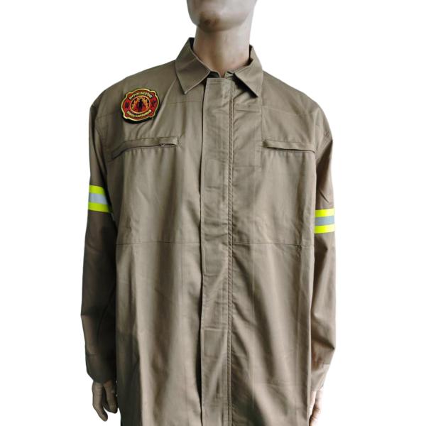 Flame Retardant Firefighter Jacket Heat Resistant with Reflective Strips