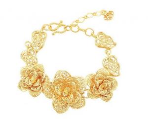 Buy cheap costume jewelry charm bracelet, gold color 24k gold bracelet, rose copper alloy bracelet for women product