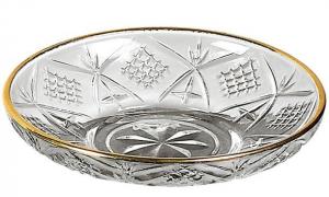Buy cheap Glass Dish Plate with Gold product