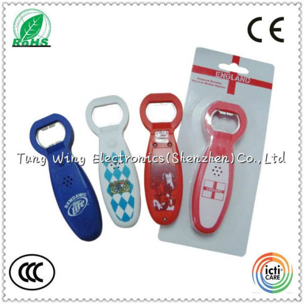 Personalised Sound Bottle Opener Eco Friendly ABS Logo Printed For Christmas Gifts