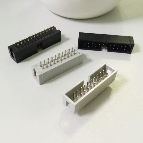 PBT PA6T 1.27mm SMT Double Row Header Connector Wire To Board