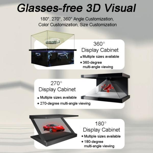 32 inch 180-Degree 3D Holographic Showcase Cabinet Manufacturer Museum-Grade Floating Projection Display Cabinet