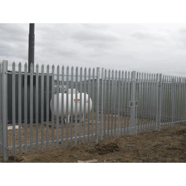 1.8m High Steel Palisade Fencing Commercial Metal Galvanized