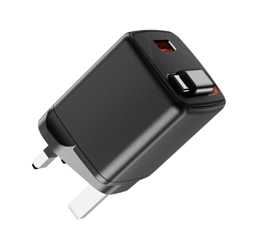 NexCharge 2-in-1 Wired Adapter – USB-A (12W) + USB-C (18W PD) Simultaneous Charging