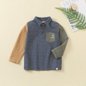 Buy cheap Wholesale baby boy clothing long sleeve 100% cotton polo t-shirt for kids baby stripe school uniform polo boys t-shirts product