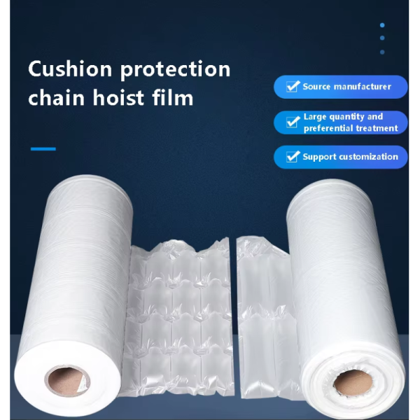 Transparent Plastic Packing Fruit Milk Powder Bubble Inflatable Post Air Column Bags for Protective Shipping Wine Bottles