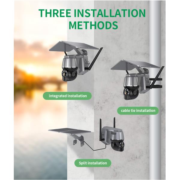 PTZ Wireless Outdoor Solar Panel Battery Security Camera Wifi Night Vision Waterproof