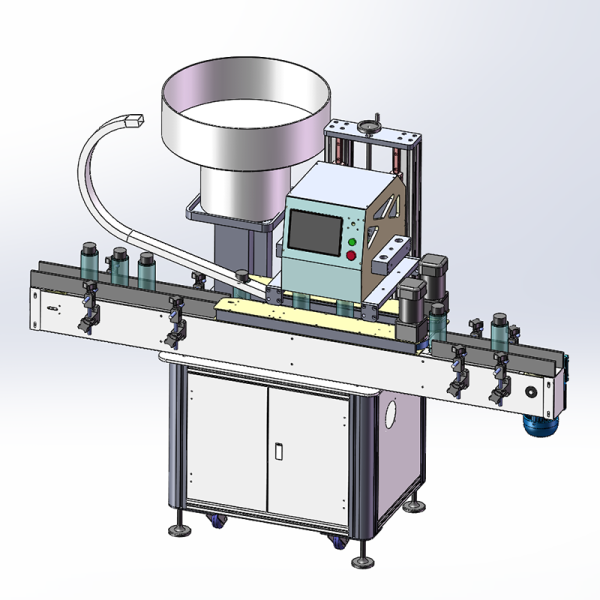SUS304 PLC Four Head Auto Plastic Bottle Capping Machine For Glass Dropper Jar