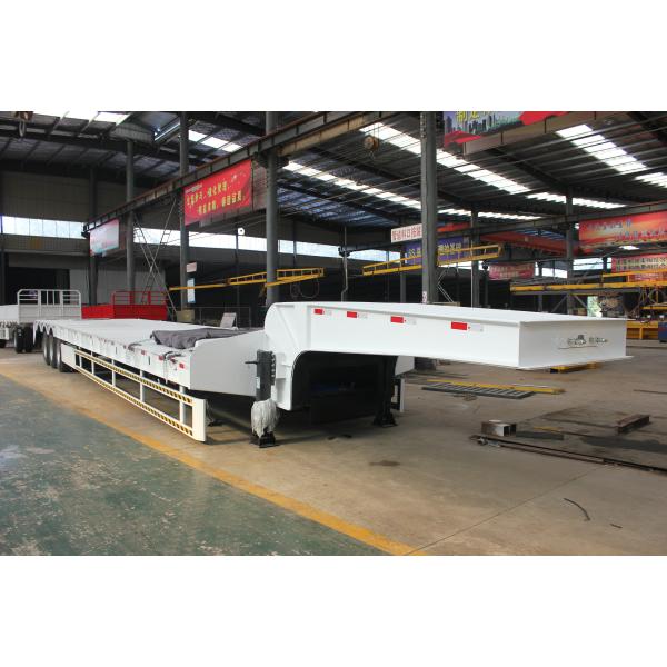 Truck Trailer Excavator Transporting Gooseneck Lowbed 3 Axles 60ton Low Bed Trailer with Ladder