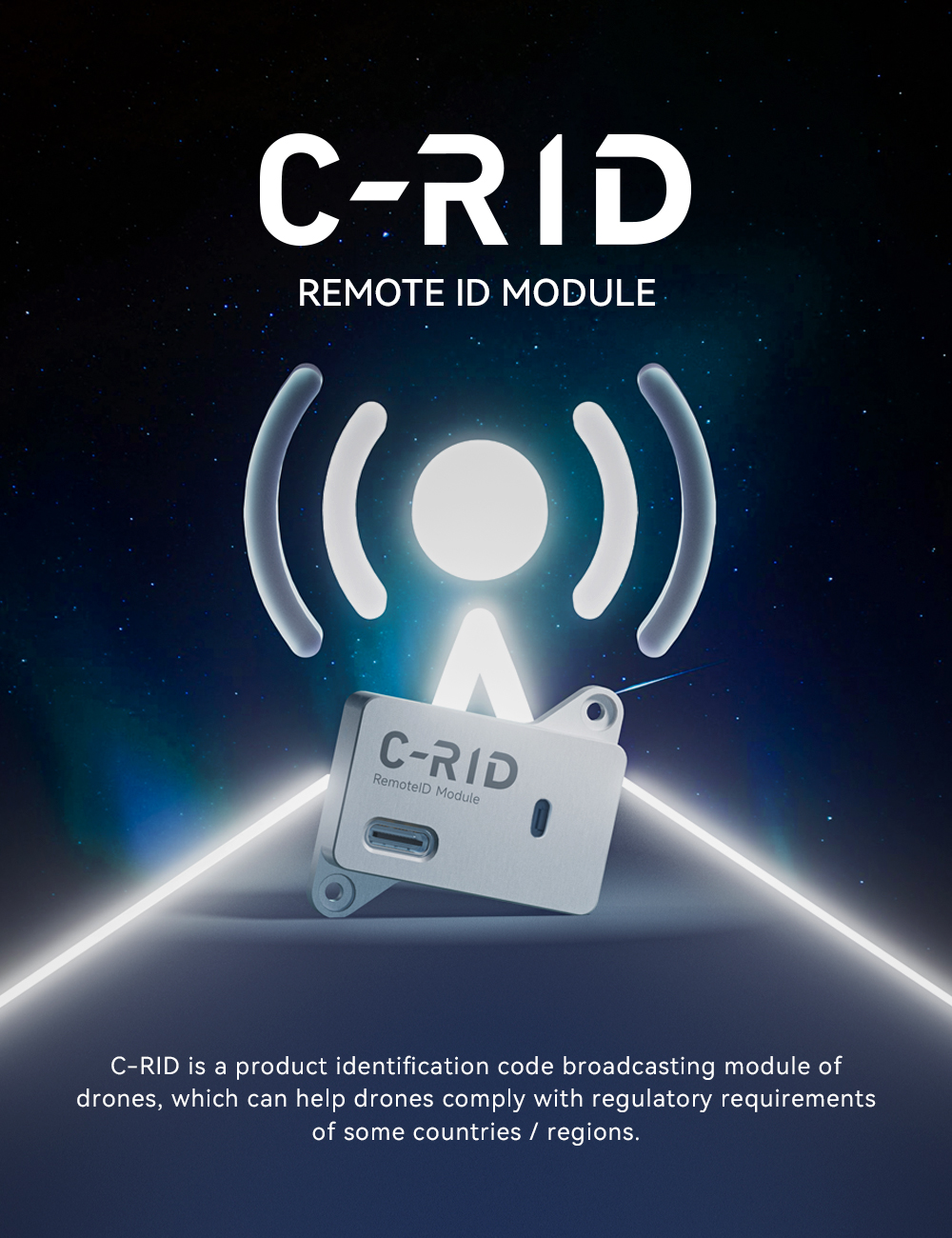 CUAV C-RID Remote ID Module For Drones RC Airplane Gps Track Identification Code Agriculture Accessories Parts