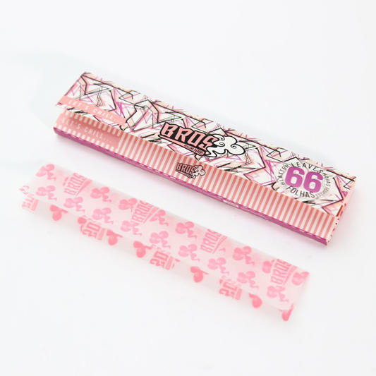 Customized Pink Smoking Rolling Paper 14gsm Paper Unbleached