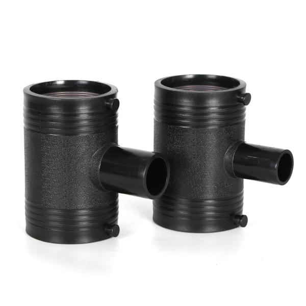 HDPE PE SDR11 SDR17 Plastic Electrofusion Fittings Reducing Tee For Water