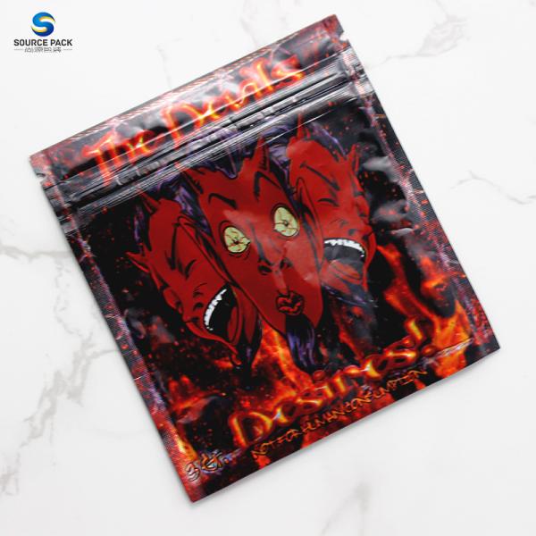 Hologram 3.5g Bag Weed Packaging For Flower Odor Proof