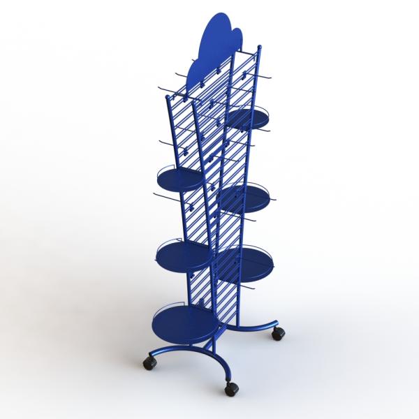 Custom Pans Metal Floor Display Stands Wire Metal Shelves And Wire Pegs