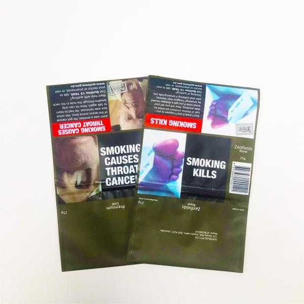 Smoking Leaf Cigarette Packaging Plastic Rolling Tobacco Pouch with Cellophane Bag