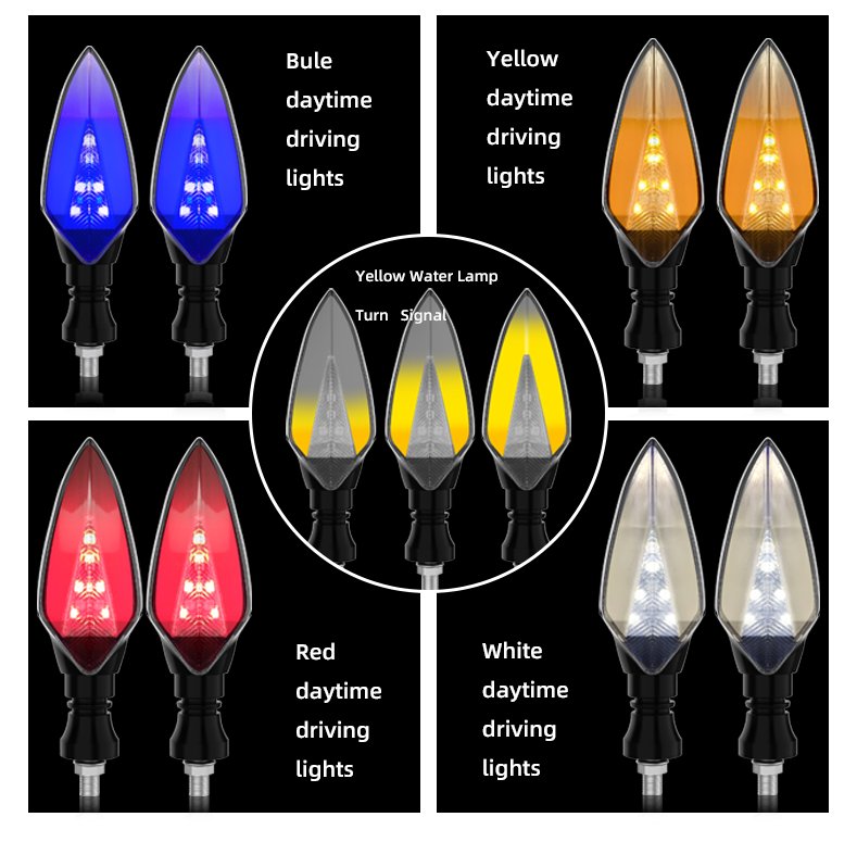 YAYE 12V LED Waterproof Motorcycle Steering Lights Turn Signal Indicator
