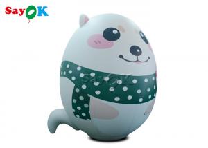 China Customized Inflatable Holiday Decorations White Polar Bear Model With Printing on sale