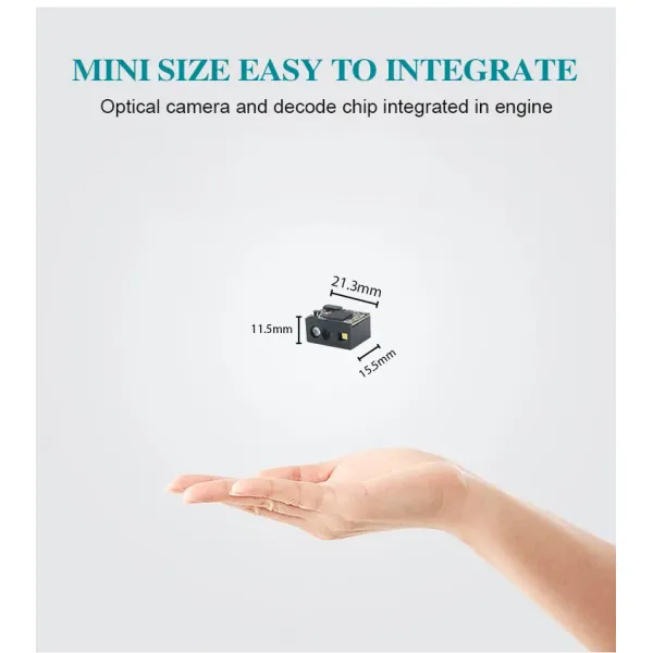 Compact Barcode Scan Engine with 1 Year Warranty 1.2m Drop Height and 3.5g Weight for Reliable Scanning