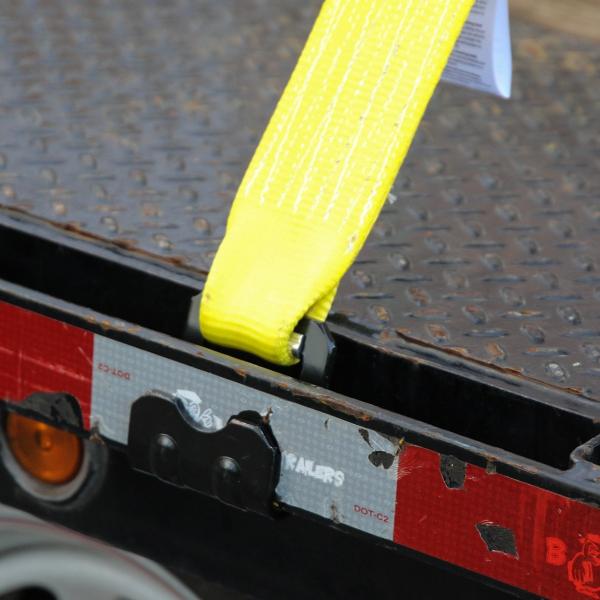 4 Inch Winch Strap With Flat Hook Heavy Duty Ratchet Strap WLL 5400lbs Flatbed Cargo Control Products