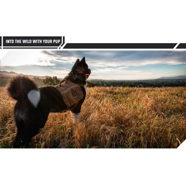 High Density Cotton Canvas Dog Carrier Backpack 60lbs Multi-Functional Dog Backpack