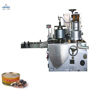 Food tin can mince meat fish filling and sealing machine