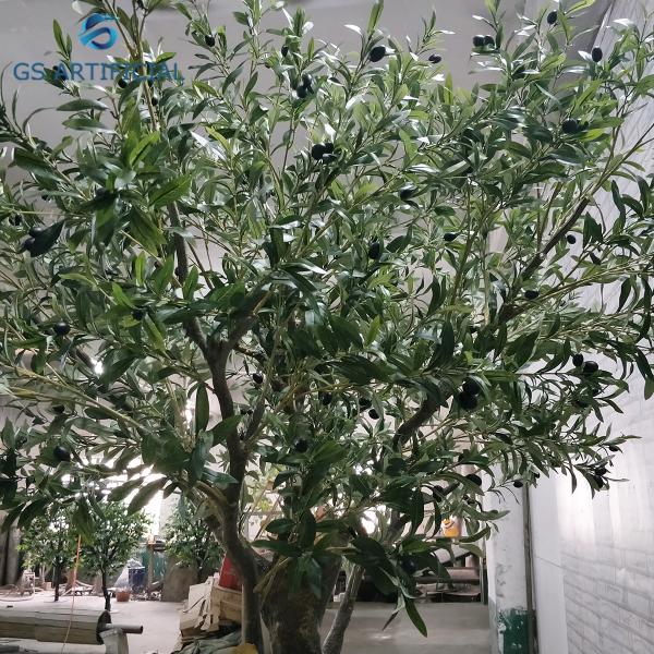 Durable Artificial Silk Olive Tree / Fake Plants For Outside Garden