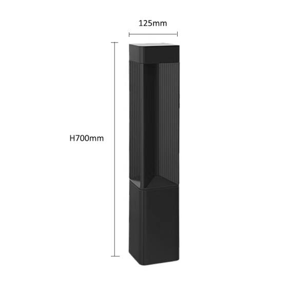 Osram Chip LED Lawn Lamp 10w Triangle Bollard Light Matte Black