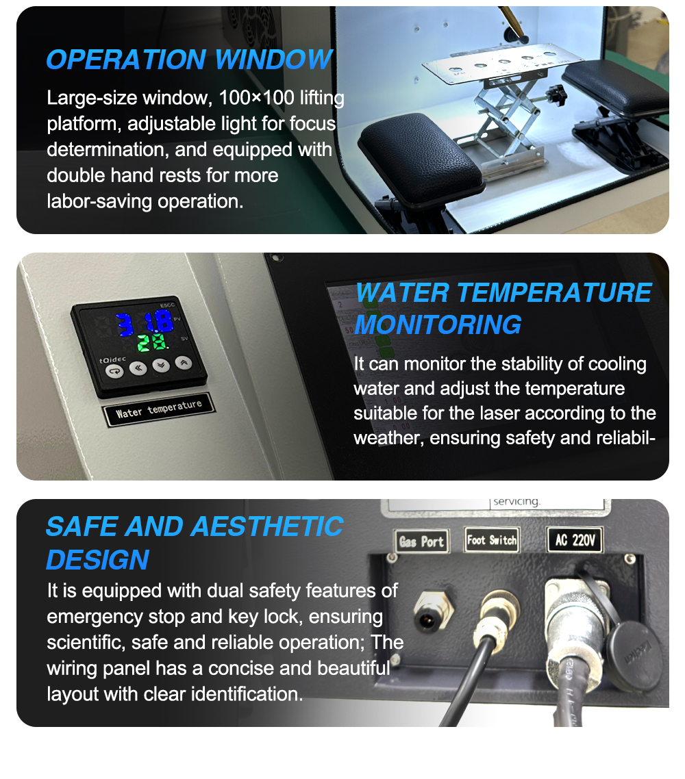 Desktop Jewelry Laser Welder 200W Portable Spot Soldering Machine for Gold Silver Chains Precision Jewelry Repair
