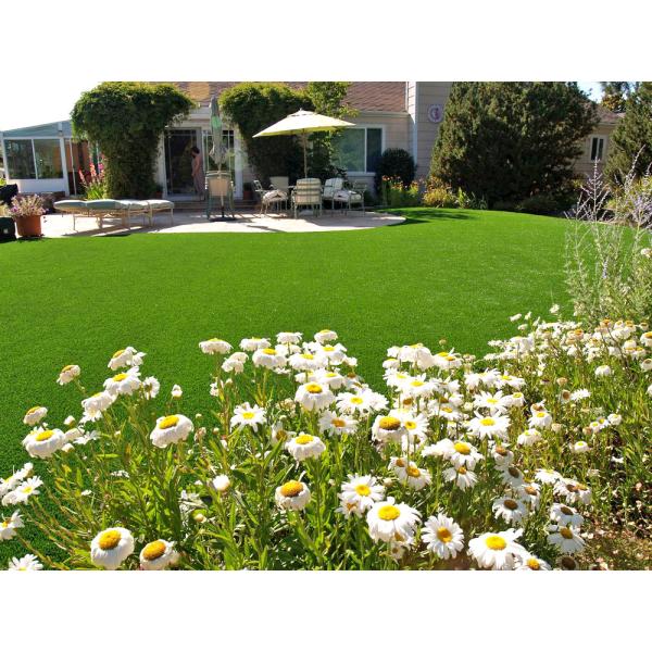Safe Soft Artificial Grass Play Area Flat Shape UV Proof School Landscaping