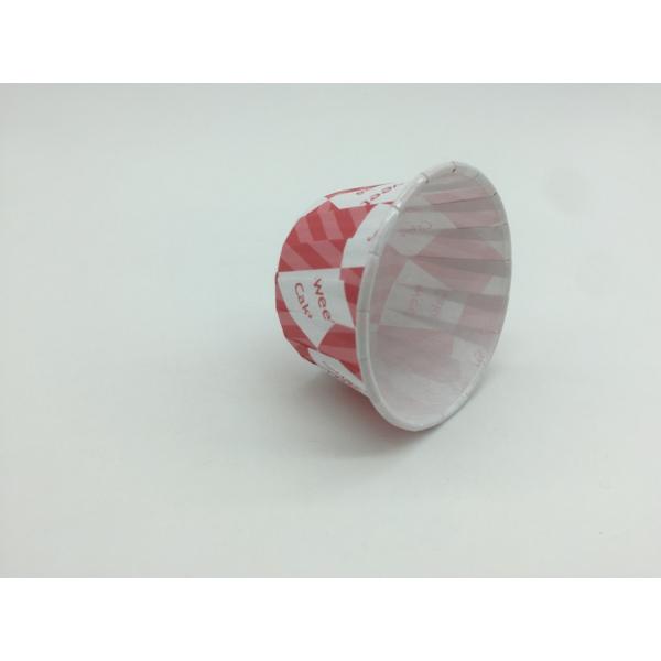Stitching Color Red And White Baking Cups , Cupcake Paper Cases Mini Birthday Cake Holder