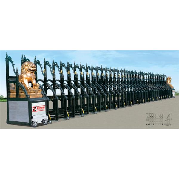 Folding Aluminum Alloy Electric Retractable Fence Gate For Factory Entry