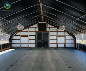 Single Span Black Out Greenhouse Light Deprivation Single Arch Tunnel Greenhouse