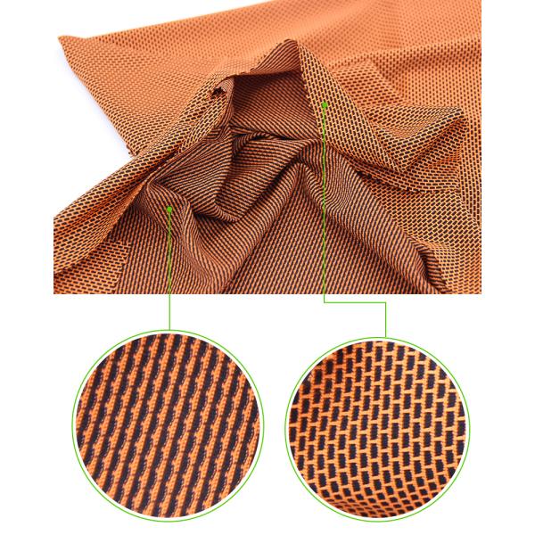 Double Color Blend Weft Knitted Fabric Moisture Wicking For Sports T - Shirts