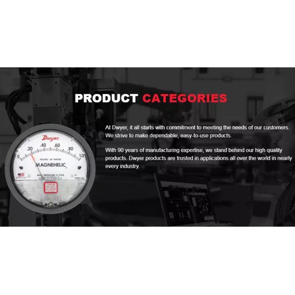 Dwyer Aluminum High Temperature Differential Pressure Gauge Magnehelic Pressure Gauge 2300-50MM