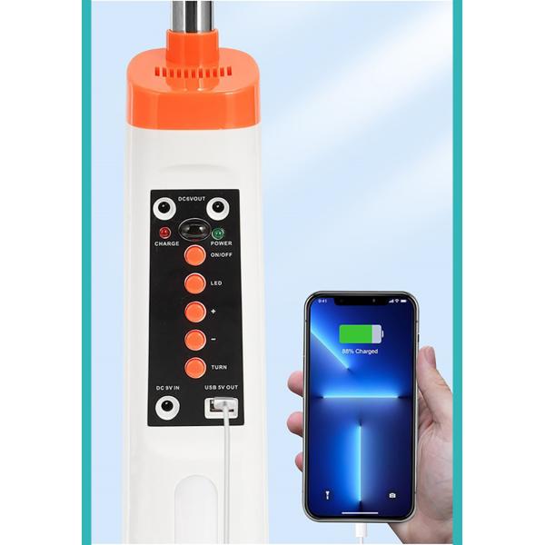 16'' Outdoor Solar Powered Fan 5 Blades Rechargeable 9V 25W 50 / 60Hz Energy Easy