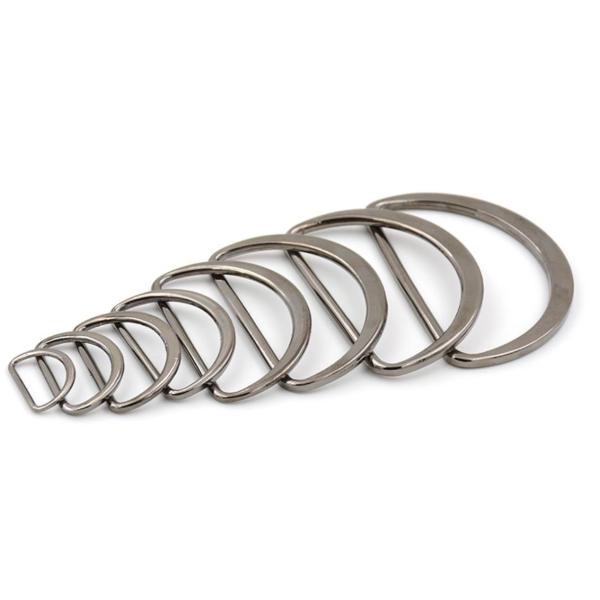 20mm Open Barrel Plating Metal D Ring , Antique Brass D Rings For Lady Handbags