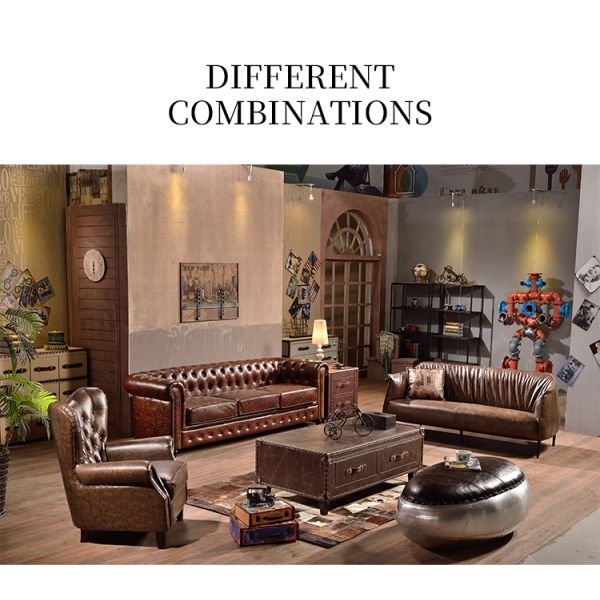 Nidea #8629 Higher Quality Vintage Retro Leather Trunk Cabinet Coffee Table Lounge Pub Club Studio Furniture Multifunction