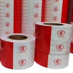 China Printed Red And White Warning Tape BOPP Marking And Warning Tape on sale