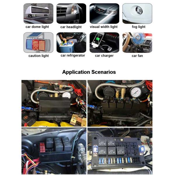 Waterproof 12V Automotive Kit Motorcycle Micro Relay Panel Block 24 Way Fuse Box For Cars Marine
