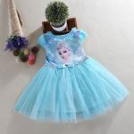 Frozen series princess short sleeve girl's 100% cotton lining sequins cosplay