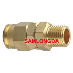 Buy cheap 1/4&quot; Swivel NPT Pneumatic Fitting for PU Tube, Female coupling, brass material product