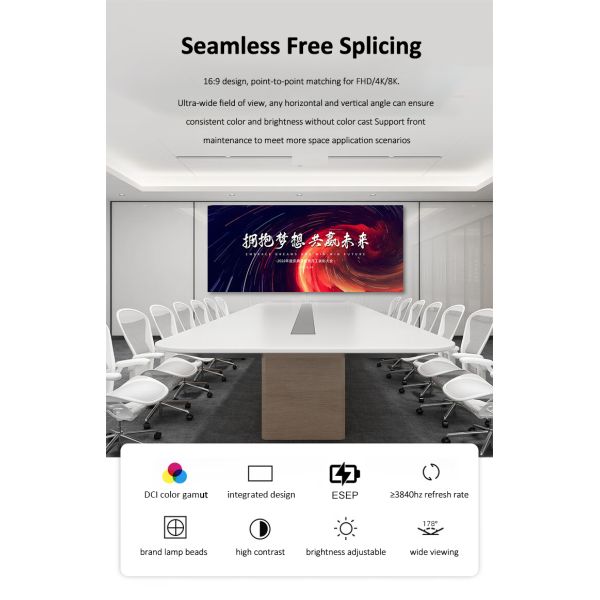 Full Color HD Video Wall Indoor LED Display Screen for Meeting Room
