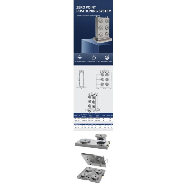 Multi Sided CNC Workholding Fixture For Zero-Point Clamping