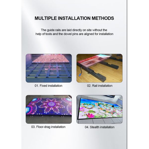 Indoor LED Floor Display Immersive LED Round Dance Interactive Video Floor Tile LED Screen