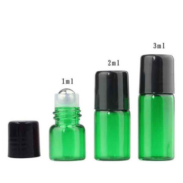 Various Colors Glass Bottle Mini Essential Oil Roller Bottles 1ml 2ml 3ml